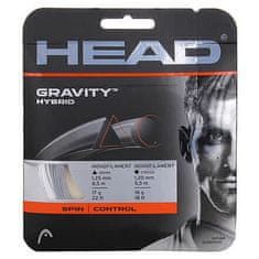 Head Gravity hybridní tenisový výplet 12 m stříbrná-bílá Průměr: 1,25/1,20