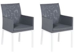 Beliani Sada dvou šedých židlí BACOLI