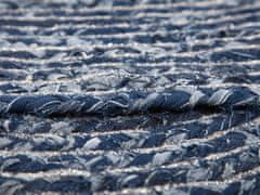 Beliani Kulatý džínový koberec 140 cm tmavě modrý BULUCA