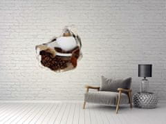 Wallmuralia Samolepící nálepka beton Káva s mlékem 125x125 cm