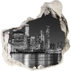 Wallmuralia Díra 3D foto tapeta nálepka Manhattan noc 75x75 cm