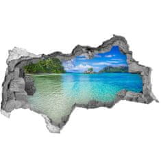 Wallmuralia Díra 3D foto tapeta nálepka Pláš Seychely 95x73 cm