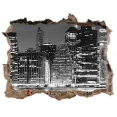 Wallmuralia Díra 3D foto tapeta nálepka Manhattan noc 95x64 cm