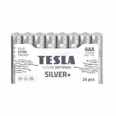 Tesla Batteries AAA SILVER+ alkalické mikrotužkové baterie, 24ks