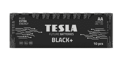 Tesla Batteries AA BLACK+ alkalické tužkové baterie, 10ks