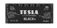 Tesla Batteries AA BLACK+ alkalické tužkové baterie, 24ks