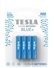 Tesla Batteries AAA BLUE+ zinko-uhlíkové mikrotužkové baterie, 4ks