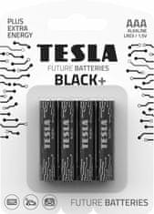 Tesla Batteries AAA BLACK+ alkalické mikrotužkové baterie, 4ks