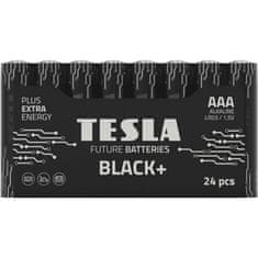 Tesla Batteries AAA BLACK+ alkalické mikrotužkové baterie, 24ks