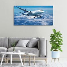 Wallmuralia Foto-obraz canvas do obýváku Letadlo v oblacích 100x50 cm