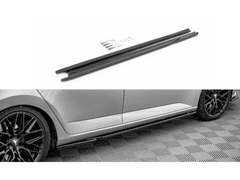 Maxton Design difuzory pod boční prahy pro Škoda Fabia Mk3, černý lesklý plast ABS