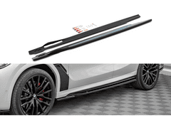 Maxton Design difuzory pod boční prahy pro BMW X6 G06 /M-Pack, černý lesklý plast ABS