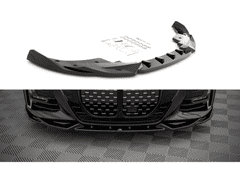 Maxton Design spoiler pod přední nárazník ver.2 pro BMW řada 4 G22/M-Pack, černý lesklý plast ABS