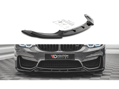 Maxton Design spoiler pod přední nárazník pro BMW řada M4 F82, černý lesklý plast ABS