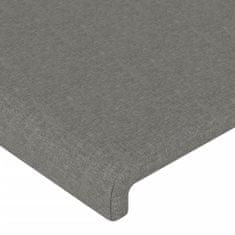 Greatstore Čelo postele s LED tmavě šedé 180x5x78/88 cm textil