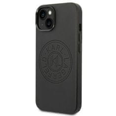 Karl Lagerfeld KLHCP14MFWHK hard silikonové pouzdro iPhone 14 PLUS 6.7" black Leather Perforated Logo