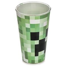 CurePink Sklenice Minecraft: Creeper (objem 450 ml)