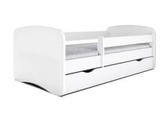 Kocot kids Dětská postel babydreams bílá se šuplíkem, s matrací 180/80 (LBD_BI_18/8B_WZ_ZS_M) 2*Karton