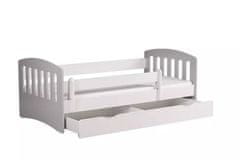 Kocot kids Dětská postel classic 1 bílá se šuplíkem, s matrací 160/80 (LC1_BI_16/8ZS_M) 2*Karton