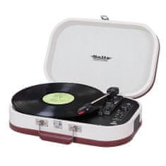 Trevi Gramofon , TT 1020 BT BG, kufříkový, otáčky 33/45/78, USB, Bluetooth, stereofonní reproduktory, 230 V, barva béžová