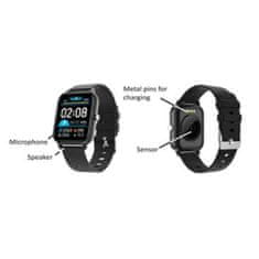 Trevi Chytré hodinky , T-FIT 270 CALL BK, displej 1,69", dotykové ovládání, Bluetooth, voděodolné, dobíjecí lithiová baterie, barva černá