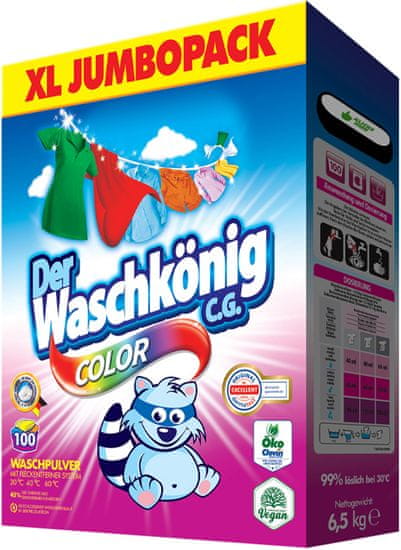 Waschkönig Color prací prášek 6,5 kg BOX - 100 praní