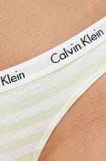Calvin Klein Dámská tanga D1617E 5XE bílá/žlutá - Calvin Klein žlutá-bílá M