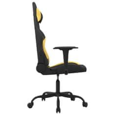 Vidaxl Herní židle černá a žlutá textil