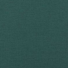 Vidaxl Lavice s opěradlem tmavě zelená 120 x 62 x 75,5 cm textil