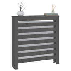 shumee Kryt na radiátor šedý 79,5 x 19 x 84 cm masivní borové dřevo