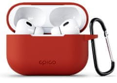EPICO silikonové pouzdro pro Airpods Pro 2 s karabinou - červené, 9911101400019 - rozbaleno