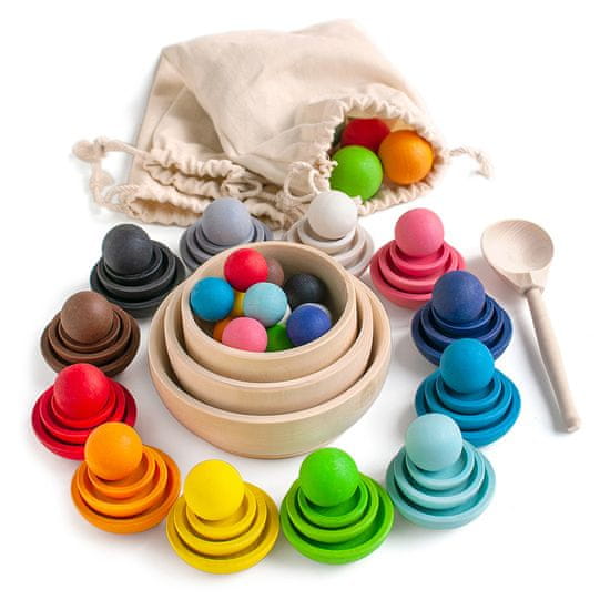 Ulanik Montessori dřevěná hračka "Colours and Sizes"