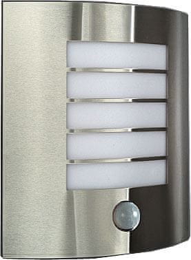HADEX Nástěnné svítidlo s PIR čidlem nerezové, žárovka E27 230V/60W