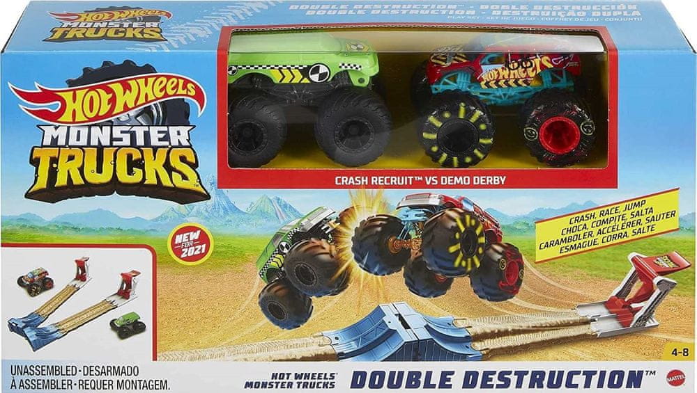 Hot Wheels Monster trucks Dvojitá destrukce Herní set