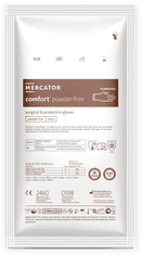 MERCATOR MEDICAL  COMFORT Powder-Free Sterilní elastické latexové rukavice 2 ks velikost 65