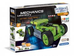 Clementoni Science&Play Mechanická laboratoř Hot Rod a Race Truck 2v1