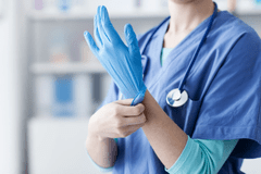 MERCATOR MEDICAL NITRYLEX Jednorázové nitrilové zdravotnické rukavice modré 200 ks velikost L