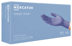 MERCATOR MEDICAL Simple Nitrile Jednorázové nitrilové rukavice modré 100 ks velikost M