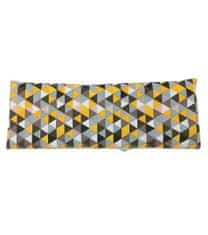 ShopTex Špaldový nahřívací bederní polštářek trojúhelníky žluté