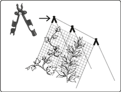 Bradas Spojka křížová na zahradní tyče 11mm, 3ks, nastavitelná