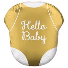 Amscan Balónek fóliový Hello Baby zlatý