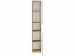 COMAD Comad Koupelnová skříňka vysoká ARUBA WHITE 805, 170x25x39 cm, zlatý dub/bílá lesk ARUBA WHITE 805 FSC