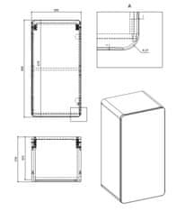 COMAD Comad Koupelnová skříňka ARUBA COSMOS 810, 68x35x32 cm, dub/černá mat ARUBA COSMOS 810 FSC
