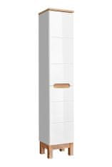 COMAD Comad Koupelnová skříňka s košem na prádlo BALI WHITE 804, 187x35x33 cm, bílá lesk BALI WHITE 804 FSC