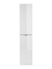 COMAD Comad Vysoká koupelnová skříňka Capri White 800, 170x35x33 cm, bílá lesk/dub CAPRI WHITE 800B FSC