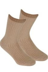 Gemini Netlačící dámské žebrované ponožky W.997 sytě bílá UNI