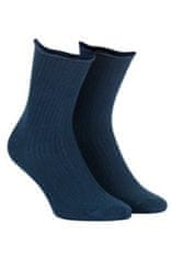 Gemini Netlačící dámské žebrované ponožky W.994 Námořnictvo UNI