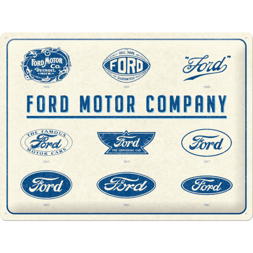 NOSTALGIC-ART Retro cedule plech 30 x 40 cm Ford Logo Evolution