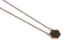 BeWooden Dámský náhrdelník s dřevěným detailem Rose Necklace Hexagon