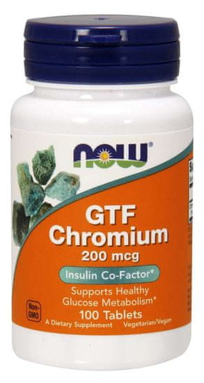 NOW Foods Chromium GTF, 200 µg, 100 tablet